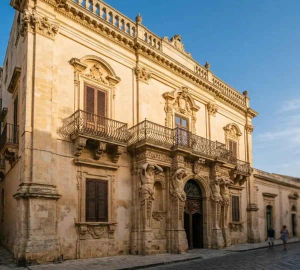 Façade baroque d'un hôtel particulier aixois avec atlantes et fer forgé