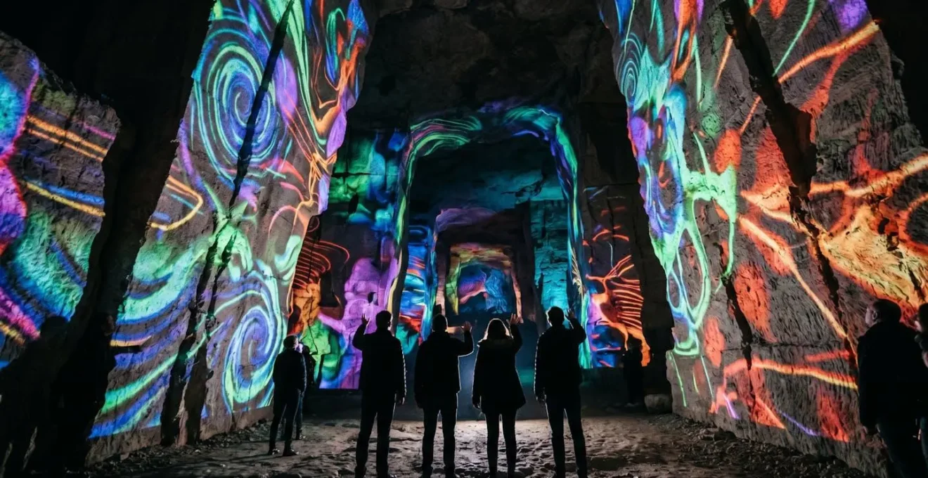 Projection artistique immersive dans les Carrières des Lumières aux Baux-de-Provence